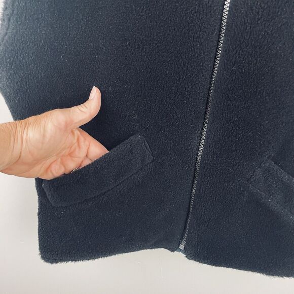 Vtg Nils Reversible Vest Women 8 Green Black Faux Fur Ski Equestrian Pockets USA - Picture 10 of 12